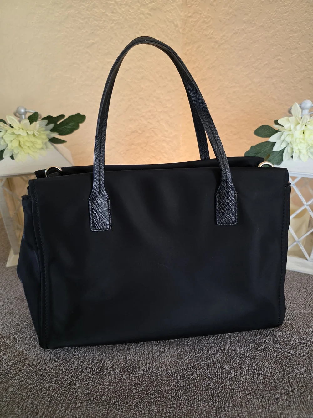Kate Spade Black Nylon Tote Bag
